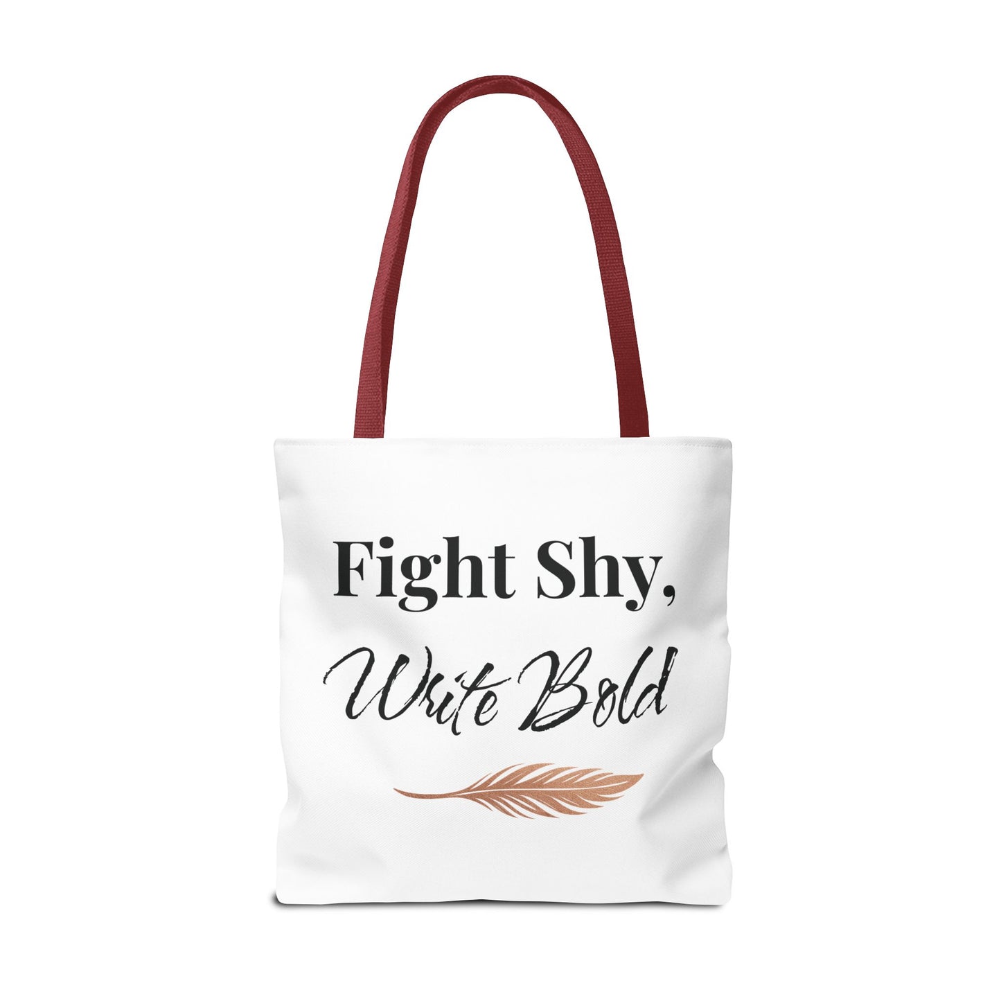 Inspiring Tote Bag - Fight Shy, Write Bold | Motivational Gift, Eco-Friendly Shopping Bag, Writer's Accessory, Daily Use