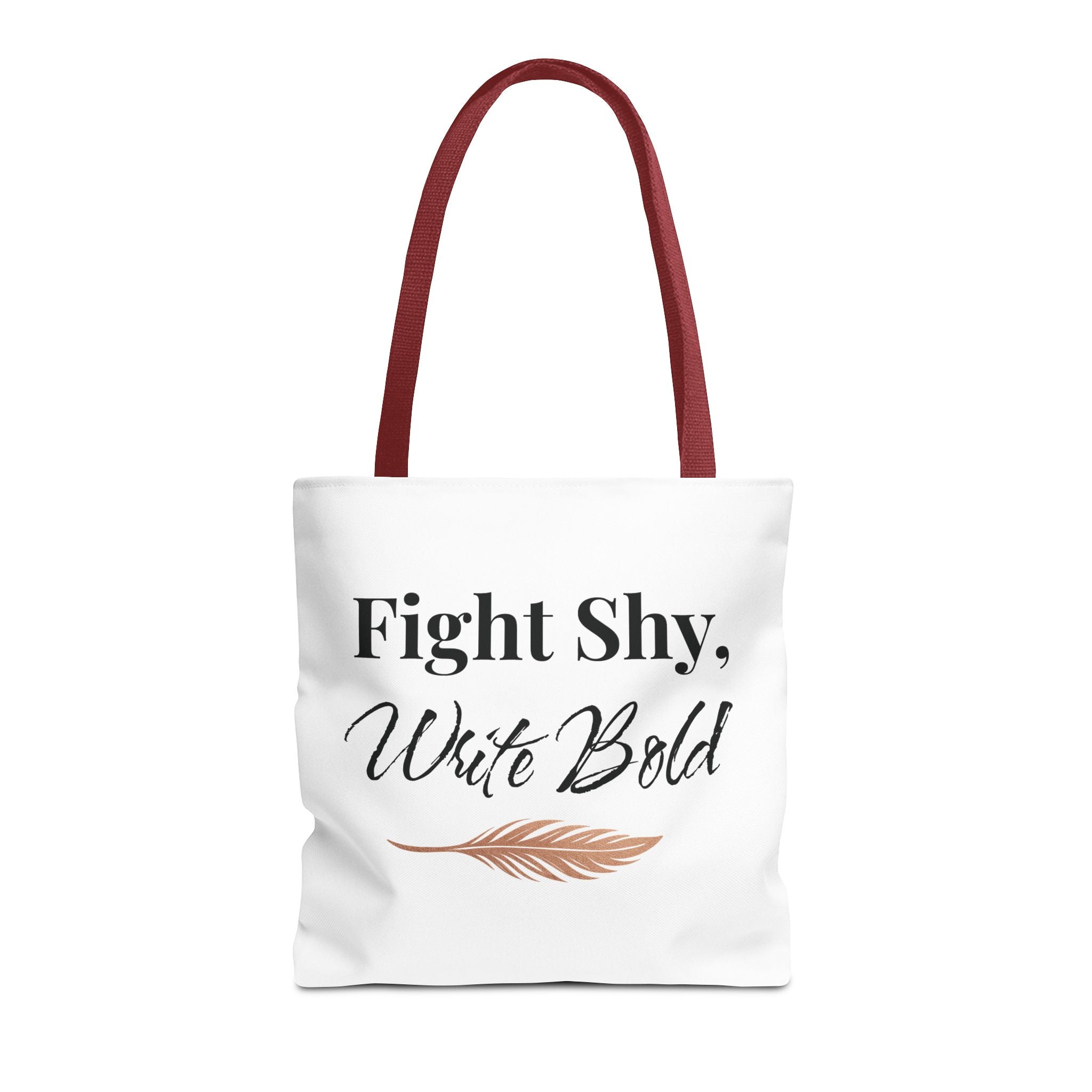 Inspiring Tote Bag - Fight Shy, Write Bold | Motivational Gift, Eco-Friendly Shopping Bag, Writer's Accessory, Daily Use