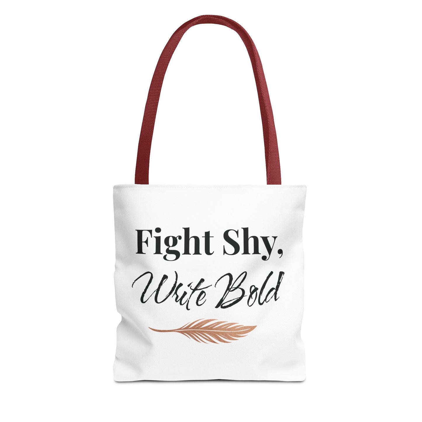 Inspiring Tote Bag - Fight Shy, Write Bold | Motivational Gift, Eco-Friendly Shopping Bag, Writer's Accessory, Daily Use
