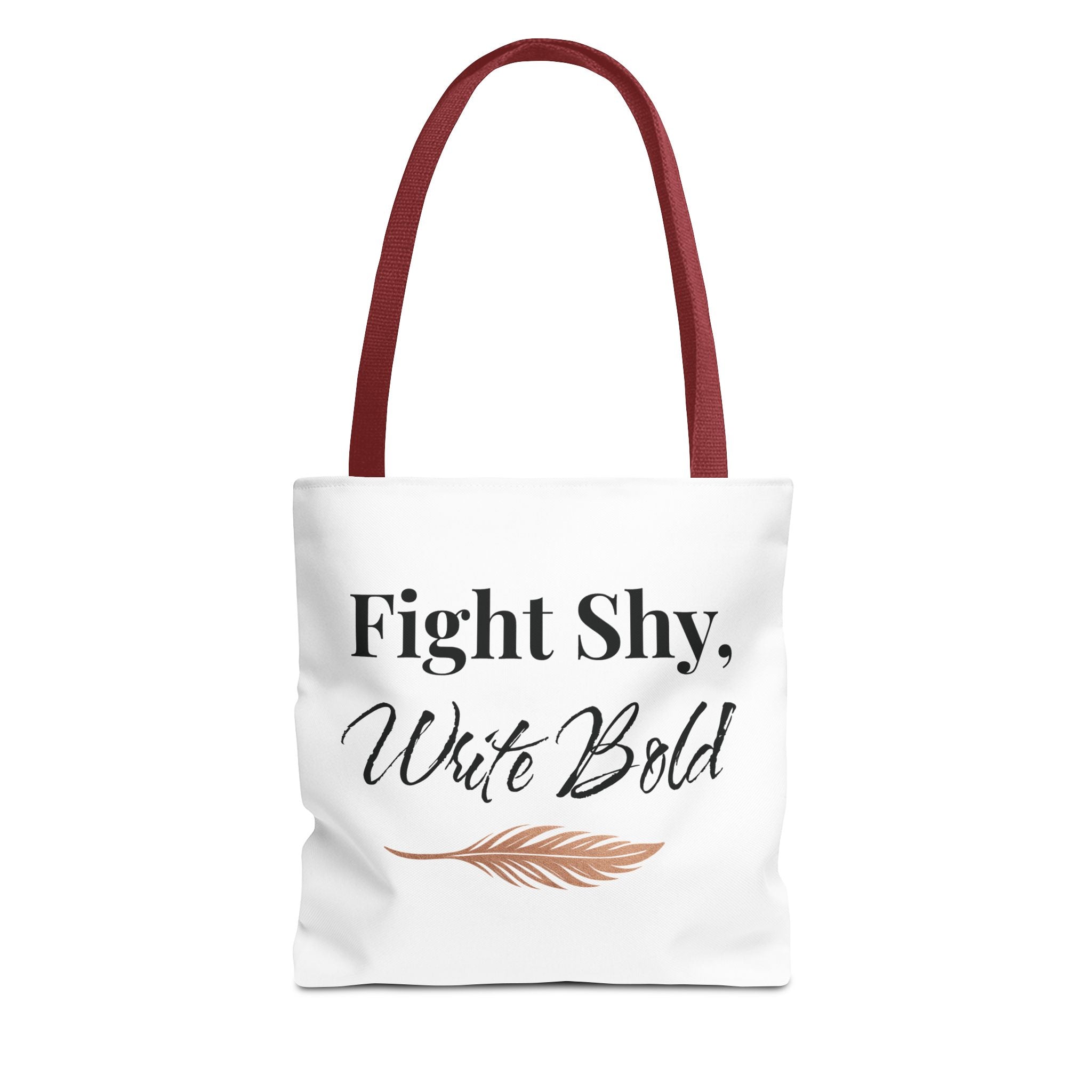 Inspiring Tote Bag - Fight Shy, Write Bold | Motivational Gift, Eco-Friendly Shopping Bag, Writer's Accessory, Daily Use