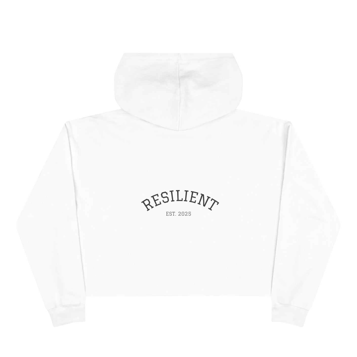 Resilient Women Crop Hoodie - Empowering Message for Strong Women