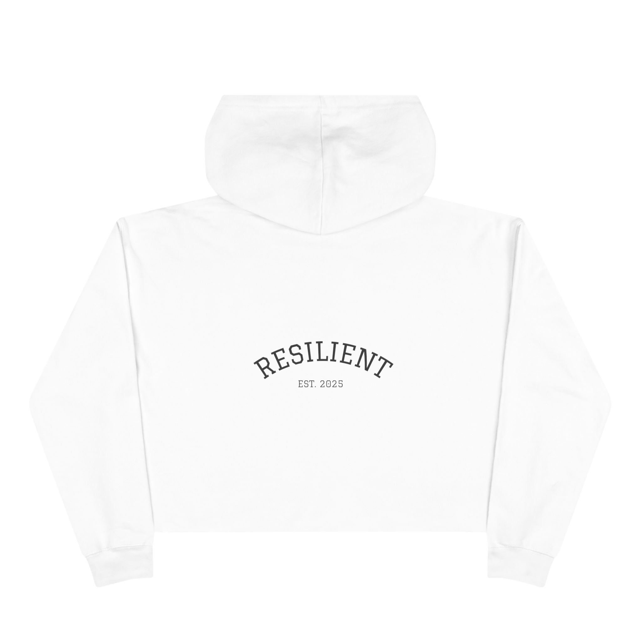 Resilient Women Crop Hoodie - Empowering Message for Strong Women